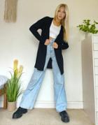 Oasis Edge To Edge Cardigan In Black