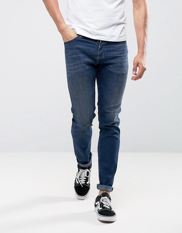 Diesel Tepphar Skinny Jeans 0684h Dark Wash - Navy