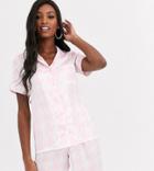 Missguided Tall Dogstooth Pyjama Top-pink