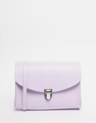 The Cambridge Satchel Company Leather Push Lock Bag In Purple - Freesia Purple