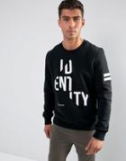 Jack & Jones Sliced Logo Sweatshirt - Black
