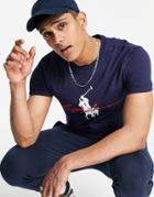 Polo Ralph Lauren Large Player Script Logo T-shirt In Cruise Navy