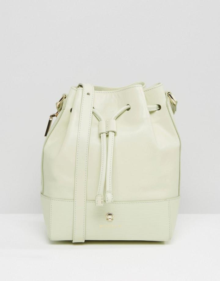 Modalu Leather Bucket Shoulder Bag - Green