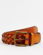 Hollister Braided Leather Belt - Brown