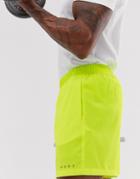 Asos 4505 Training Shorts In Mid Length With Quick Dry In Neon Yellow - Yellow