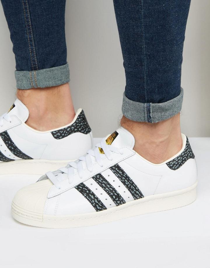 Adidas Originals Superstar 80's Sneakers In White S75847 - White