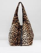 Asos Soft Slouch Shopper Bag With Tie - Multi