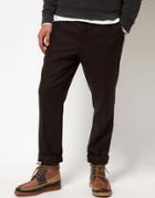 Asos Slim Fit Suit Pants In Tweed - Brown