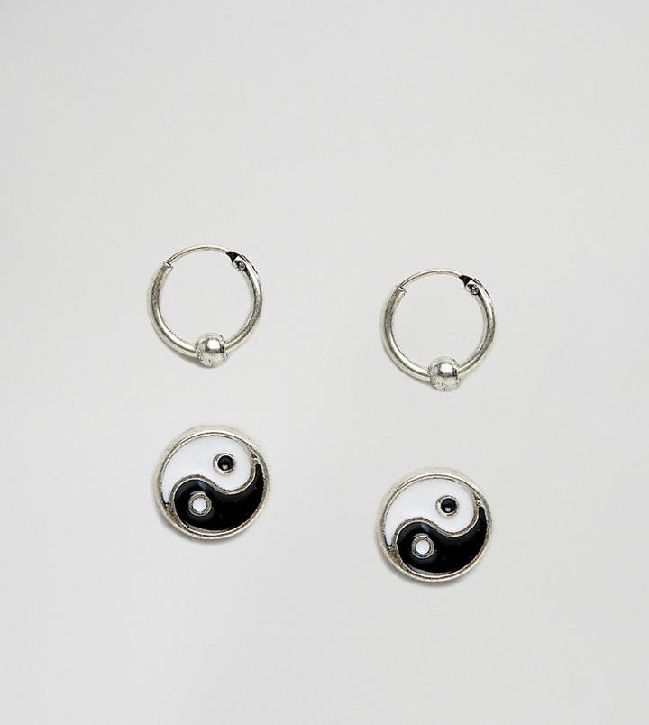 Classics 77 Stud Earrings And Hoop 2 Pack - Silver