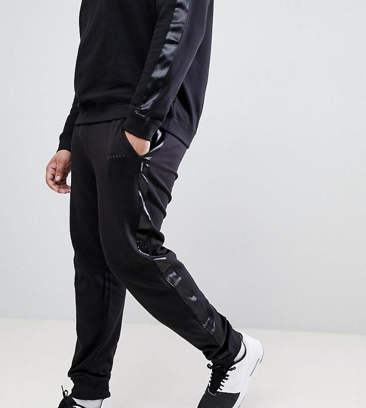 D-struct Plus Jogger With Satin Leg Stripe - Black