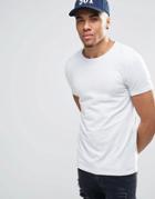 Asos Muscle T-shirt With Crew Neck In Light Gray Marl - New Light Gray Marl