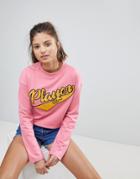 Missguided Player' Slogan Sweatshirt - Pink