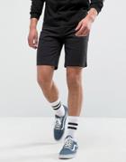Pull & Bear Denim Shorts In Black With Drawcord - Black