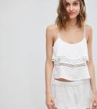 River Island Pom Frill Short - White
