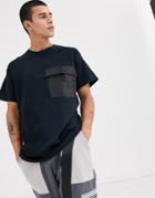 The Ragged Priest Utility Velcro Pocket T-shirt In Black