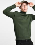 Rudie Fitted Roll Neck Sweater-green