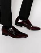 Kurt Geiger Root Leather Monk Shoe - Red