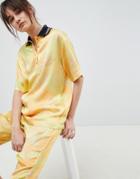Asos White Printed Co-ord Polo T-shirt - Yellow