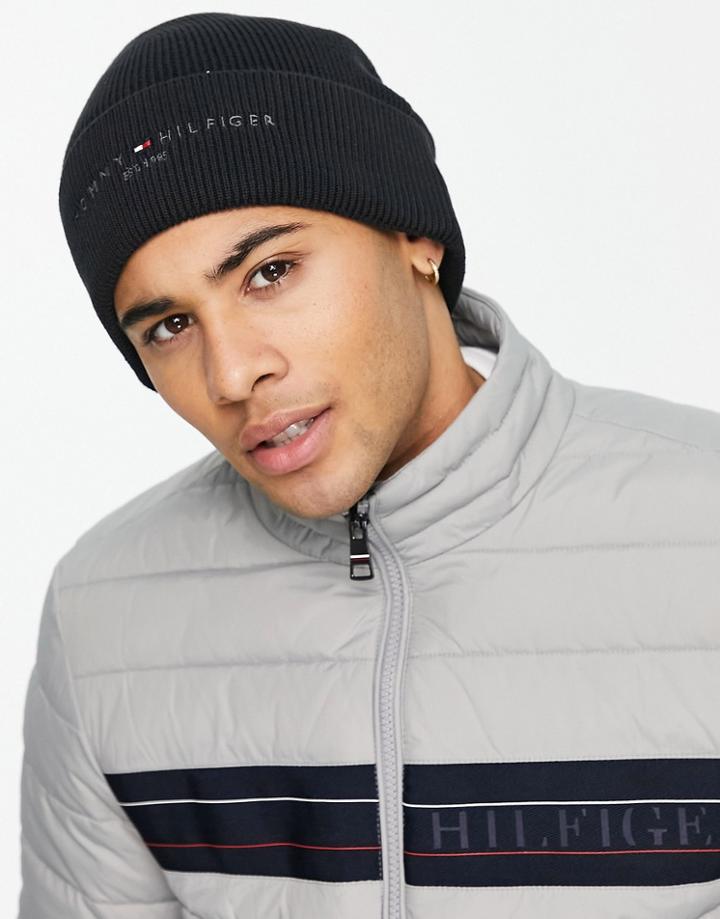 Tommy Hilfiger Established Beanie In Black