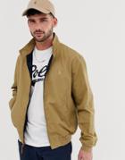 Polo Ralph Lauren Barracuda Player Logo Cotton Harrington Jacket In Tan