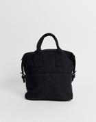 Asos Design Mini Canvas Backpack With Double Handle - Black
