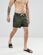 Abercrombie & Fitch 5 Inch Camo Print Swim Shorts In Green - Green