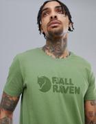 Fjallraven Logo T-shirt In Green - Green