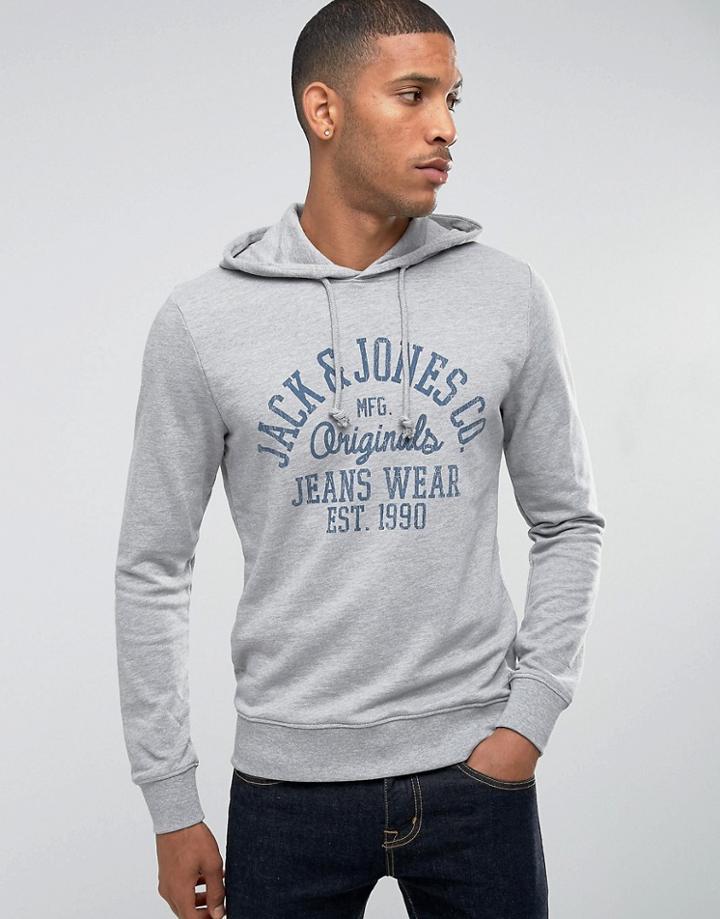 Jack & Jones Hooded Sweatshirt - Gray