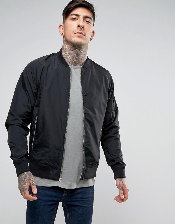 Penfield Bomber Jacket Showerproof In Black - Black