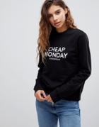 Cheap Monday Win Doodle Logo Sweater - Black