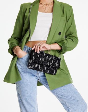 Becksondergaard Printed Clutch In Black