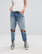 Only Extreme Distressed Boyfriend Jean - Blue
