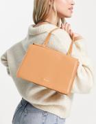 French Connection Structured Top Handle Bag In Beige-neutral