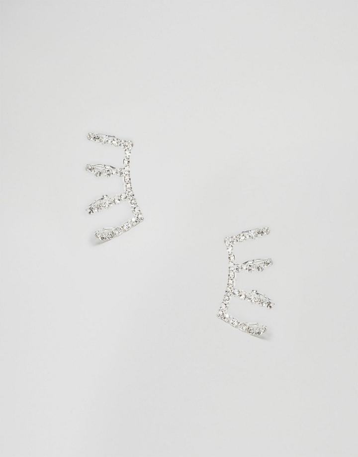 New Look Sparkle Ear Cuff - White