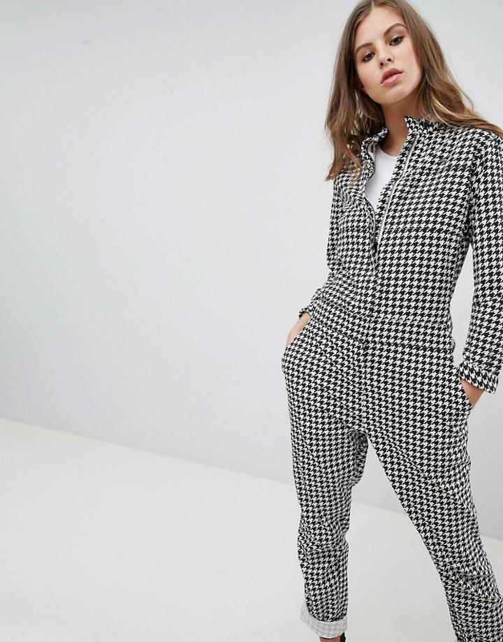 G-star Pharrell Jumpsuit In Houndstooth - Multi
