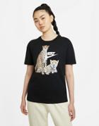 Nike Leopard Graphic Boyfriend T-shirt In Black