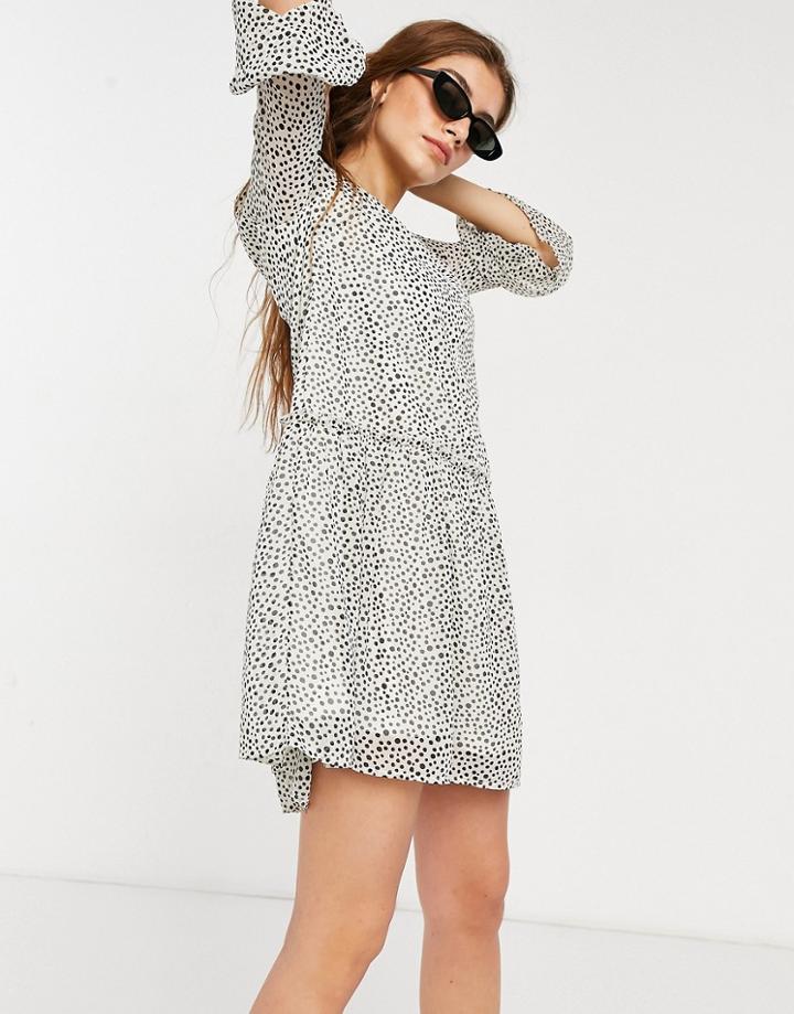 Vero Moda Smock Dress In Spot-multi