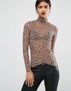 Y.a.s Leopard Long Sleeve Top - Multi