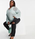 In The Style Plus X Lorna Luxe Knitted Sweater In Green