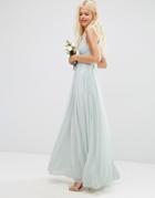Asos Wedding Hollywood Maxi Dress - Soft Blue