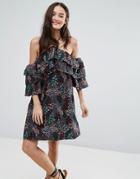 Influence Cold Shoulder Floral Dress - Multi