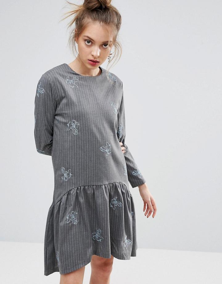 Ziztar Dreamy Flower Dress - Gray