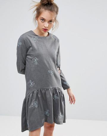 Ziztar Dreamy Flower Dress - Gray