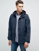 Lyle & Scott Hooded Parka Microfleece Lining In Navy - Navy