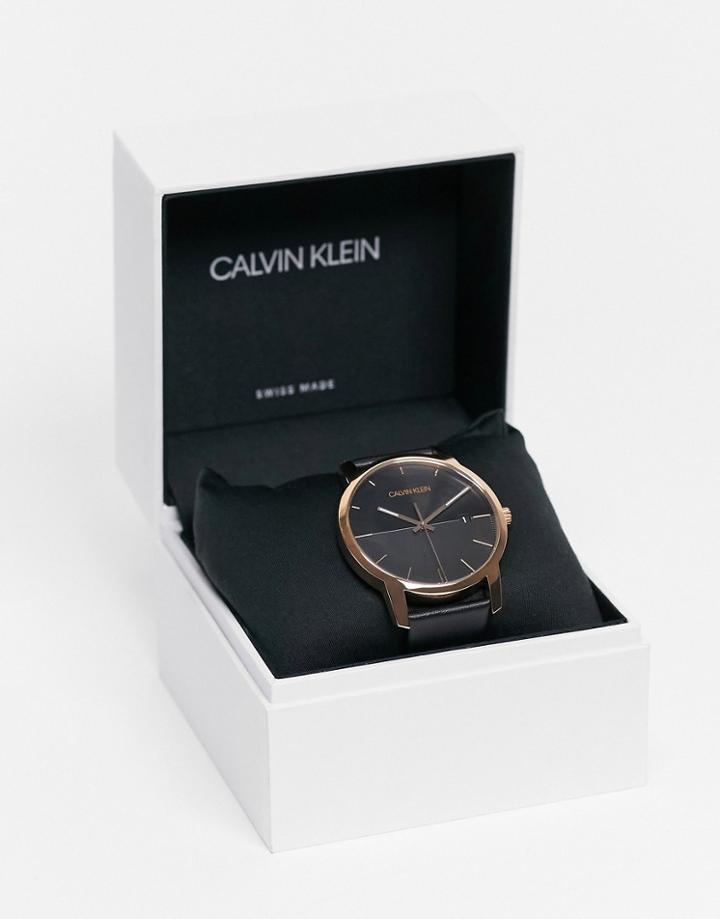 Calvin Klein Black Watch With Gold Detail