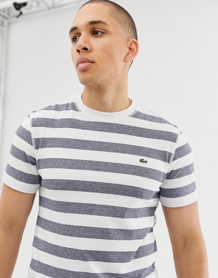 Lacoste Striped Logo T-shirt-navy