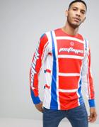 Hype Long Sleeve T-shirt In Motorcross Style - Red