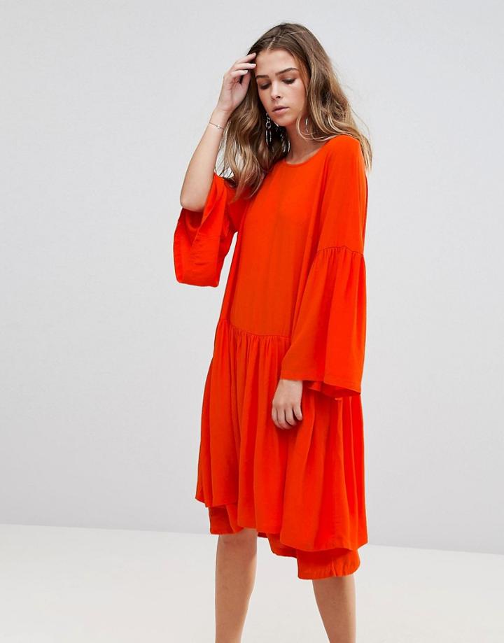 Just Female Garner Layered Dress - Orange