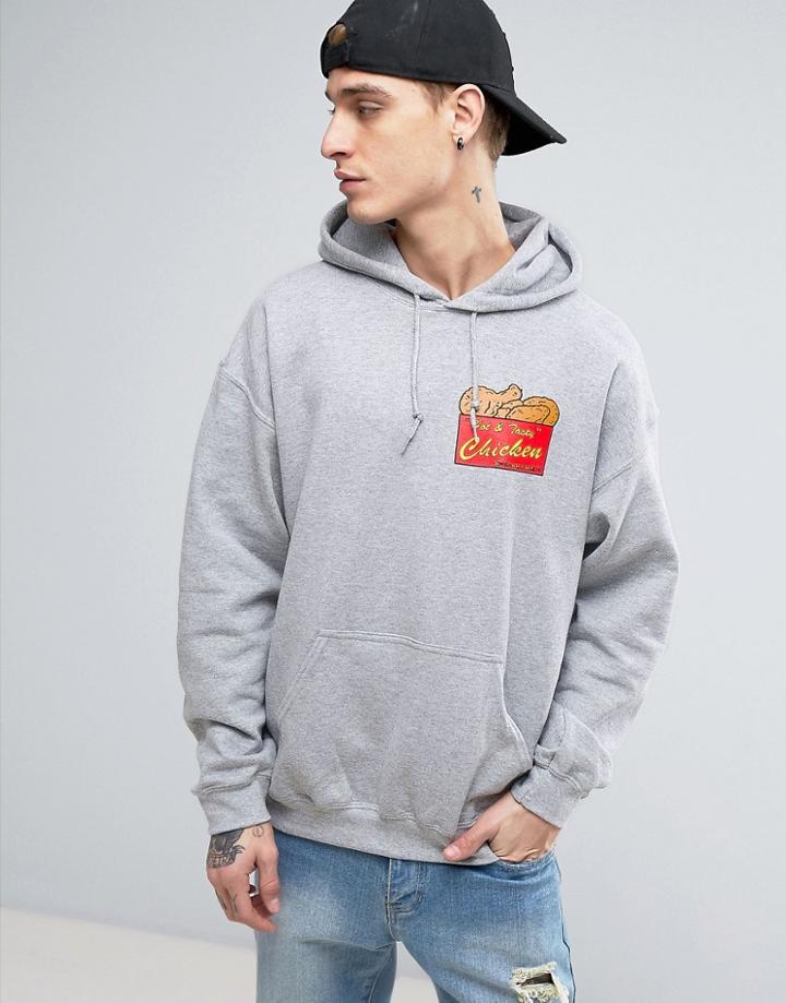 New Love Club Chicken Hoodie - Gray