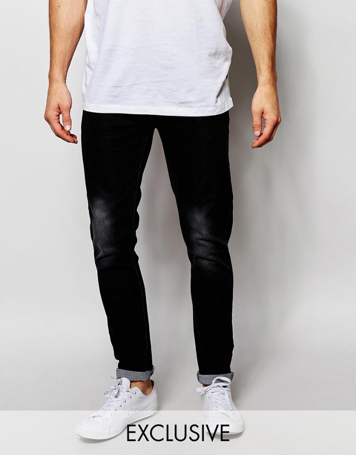 Liquor & Poker Jeans Stretch Skinny Fit Washed Black - Washed Black